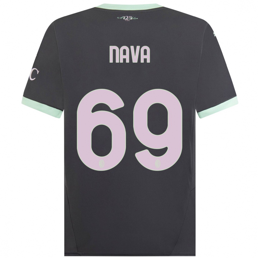 Enfant Football Maillot Lapo Nava #69 Gris Troisieme 2024/25