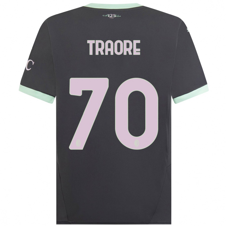 Enfant Football Maillot Chaka Traore #70 Gris Troisieme 2024/25