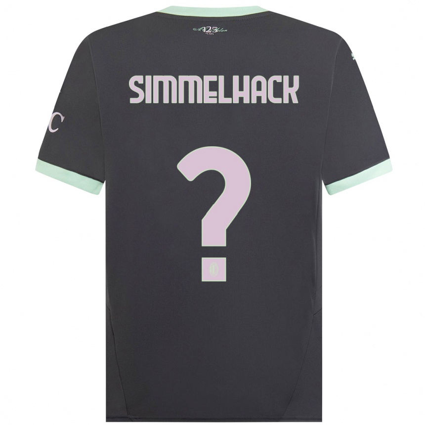 Enfant Football Maillot Alexander Simmelhack #0 Gris Troisieme 2024/25