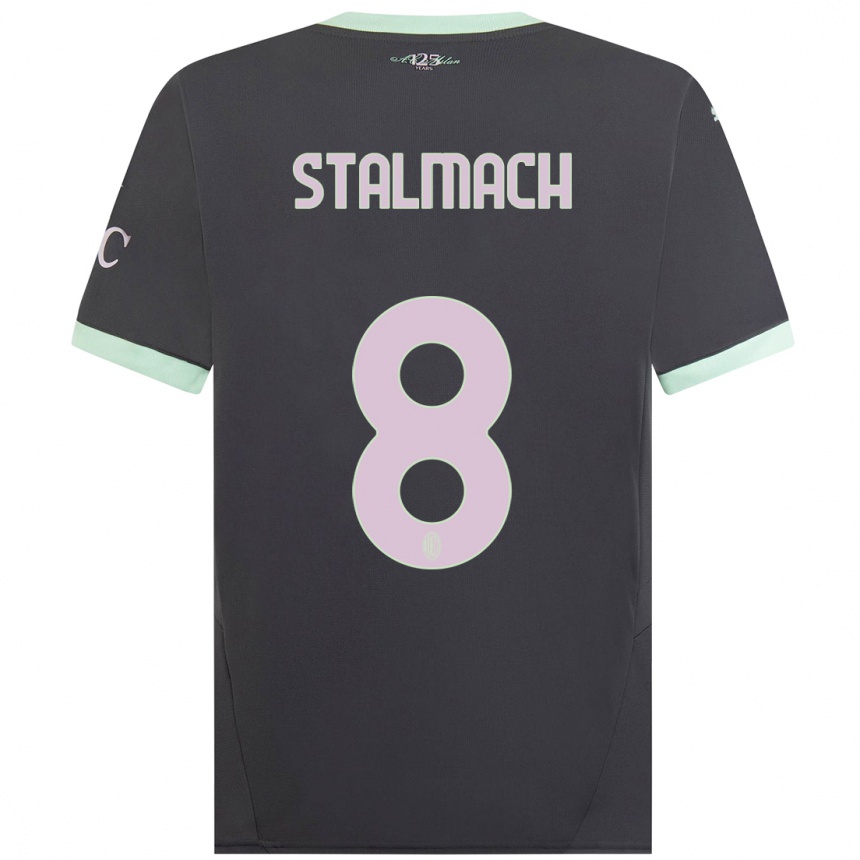 Enfant Football Maillot Dariusz Stalmach #8 Gris Troisieme 2024/25