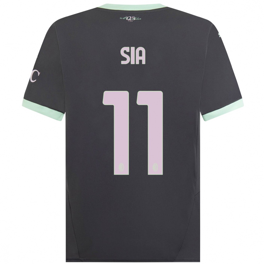 Enfant Football Maillot Diego Sia #11 Gris Troisieme 2024/25