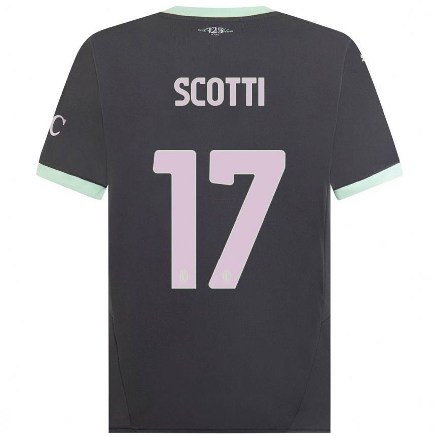 Enfant Football Maillot Filippo Scotti #17 Gris Troisieme 2024/25