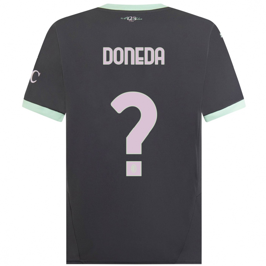 Enfant Football Maillot Paolo Doneda #0 Gris Troisieme 2024/25