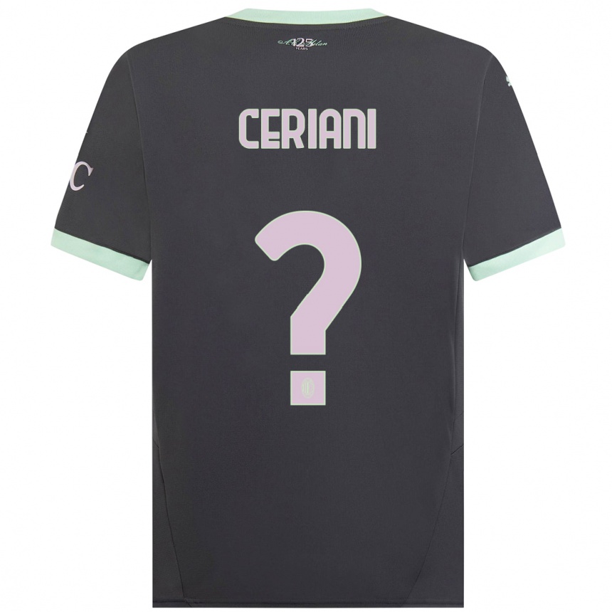 Enfant Football Maillot Gabriele Ceriani #0 Gris Troisieme 2024/25