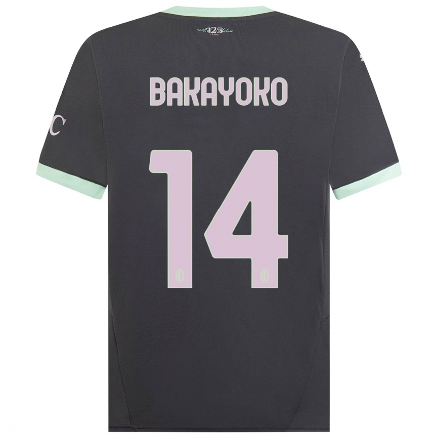 Enfant Football Maillot Tiemoue Bakayoko #14 Gris Troisieme 2024/25