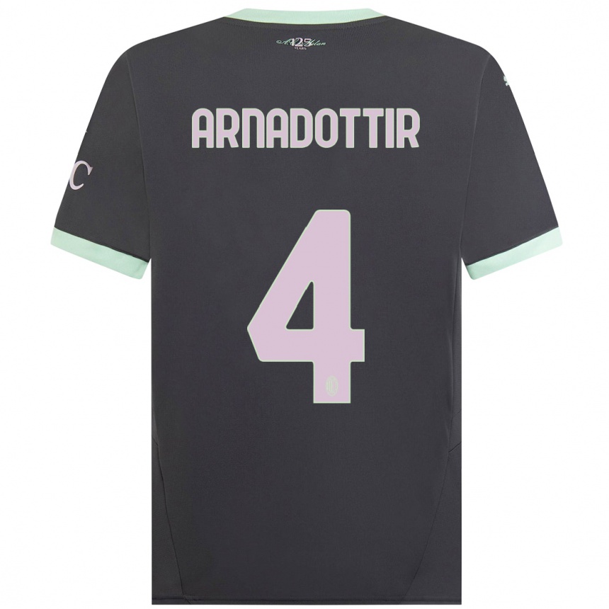 Enfant Football Maillot Guony Arnadottir #4 Gris Troisieme 2024/25