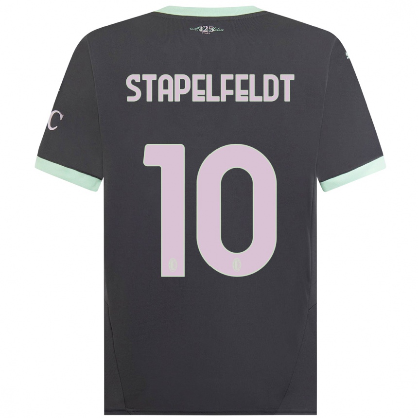 Enfant Football Maillot Nina Stapelfeldt #10 Gris Troisieme 2024/25