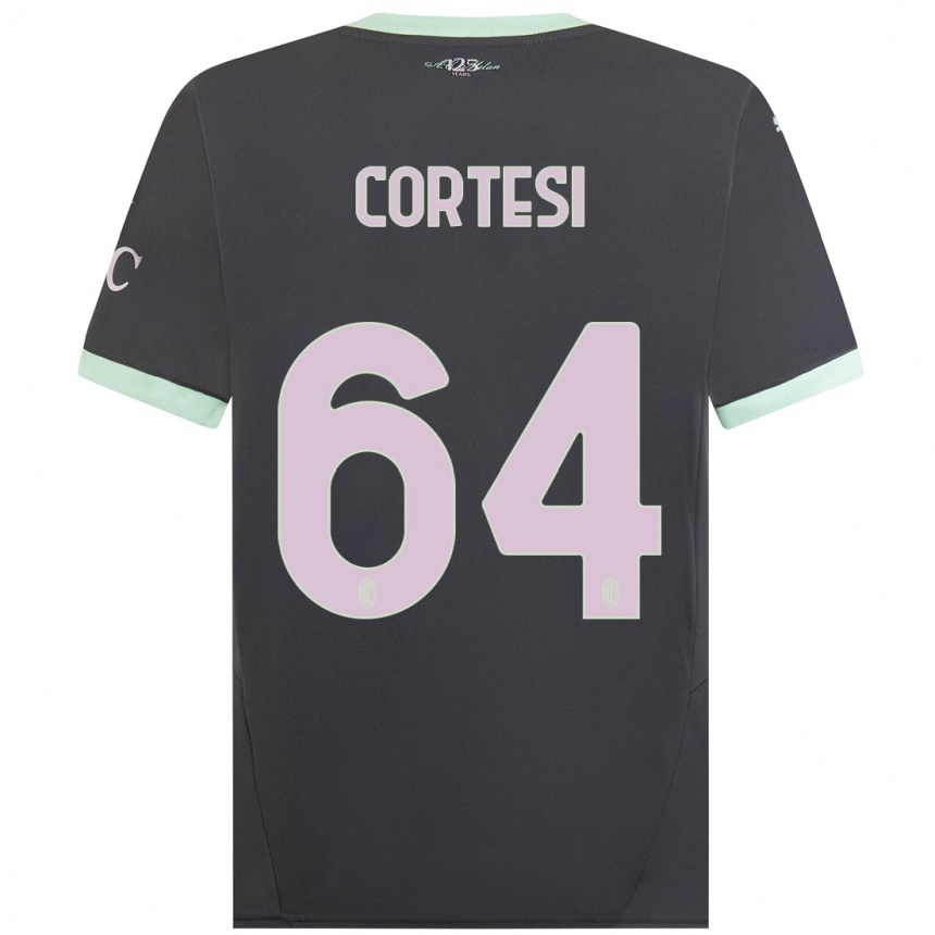 Enfant Football Maillot Selena Cortesi #64 Gris Troisieme 2024/25