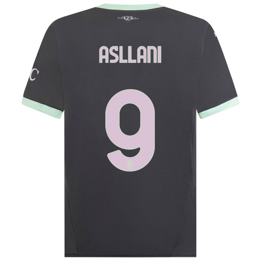 Enfant Football Maillot Kosovare Asllani #9 Gris Troisieme 2024/25