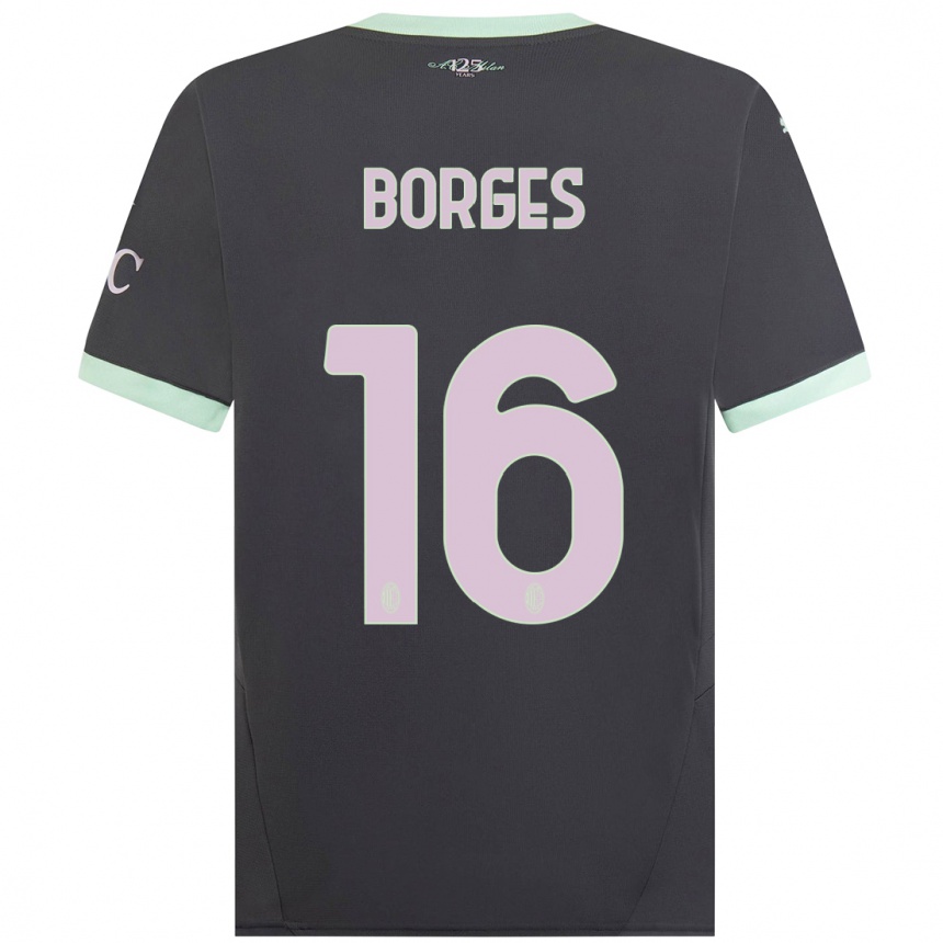 Enfant Football Maillot Lenny Borges #16 Gris Troisieme 2024/25