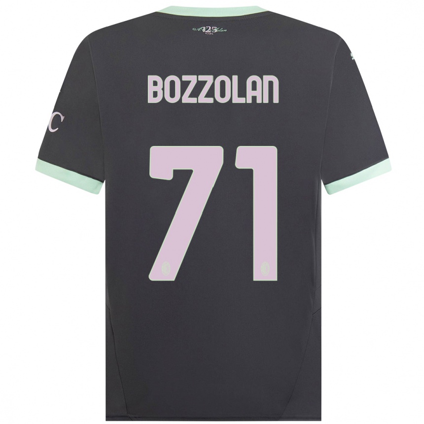 Enfant Football Maillot Andrea Bozzolan #71 Gris Troisieme 2024/25