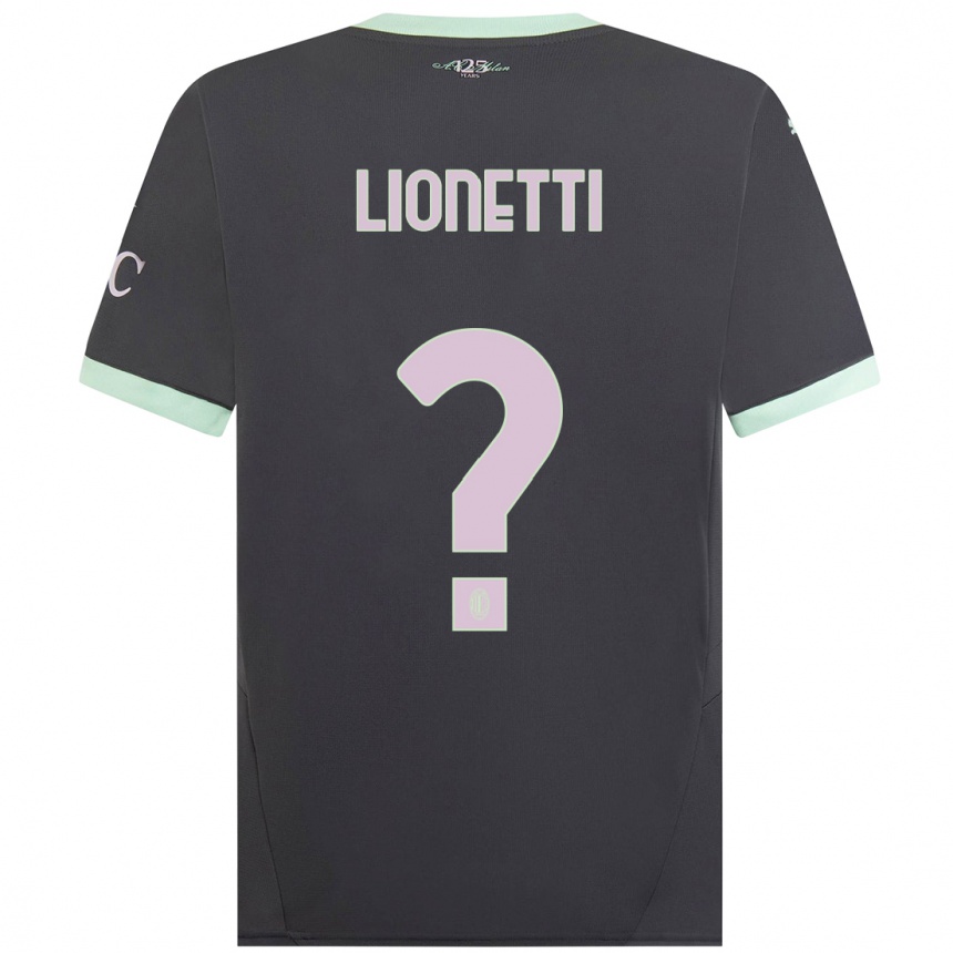 Enfant Football Maillot Francesco Lionetti #0 Gris Troisieme 2024/25