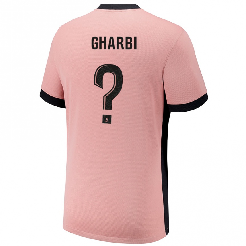 Enfant Football Maillot Ismael Gharbi #0 Rouille Rose Troisieme 2024/25