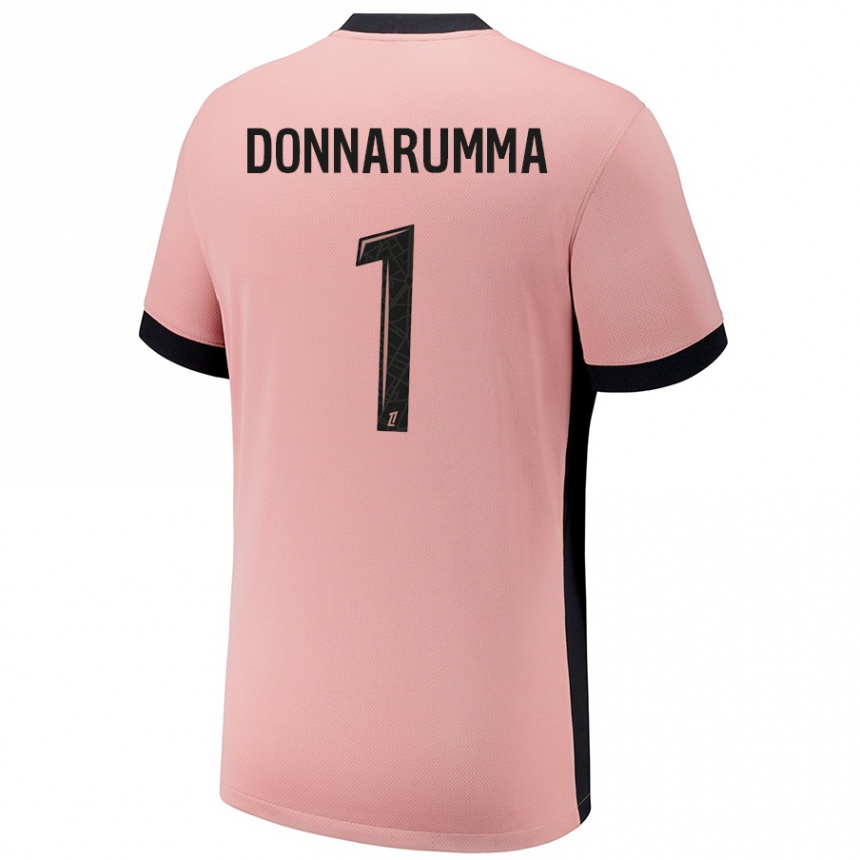 Enfant Football Maillot Gianluigi Donnarumma #1 Rouille Rose Troisieme 2024/25