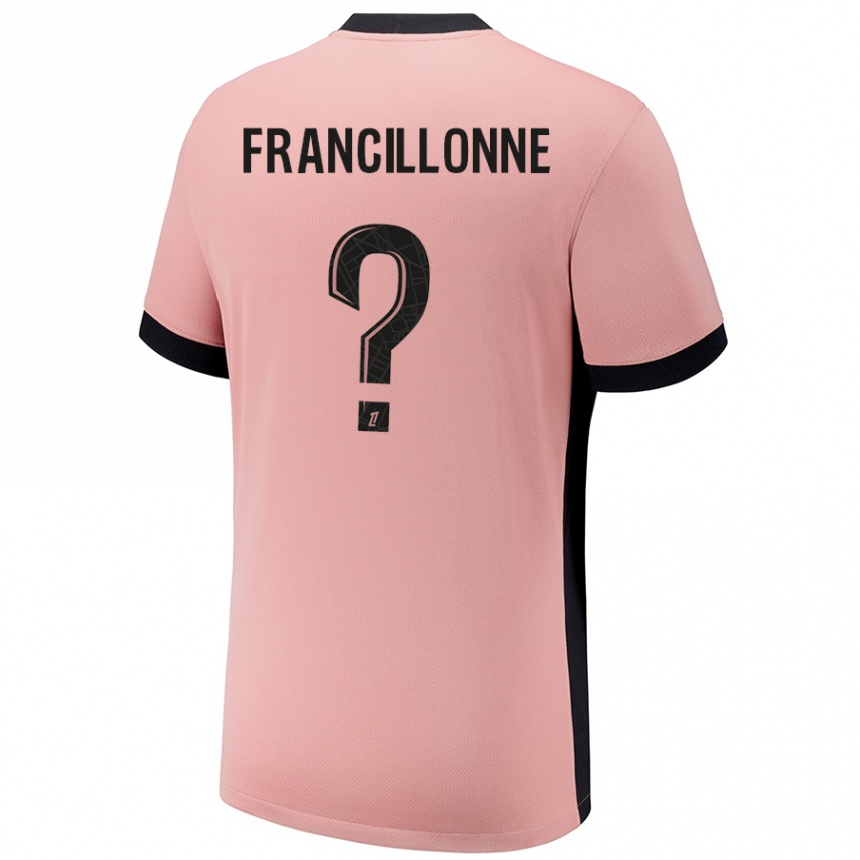 Enfant Football Maillot Bryan Francillonne #0 Rouille Rose Troisieme 2024/25