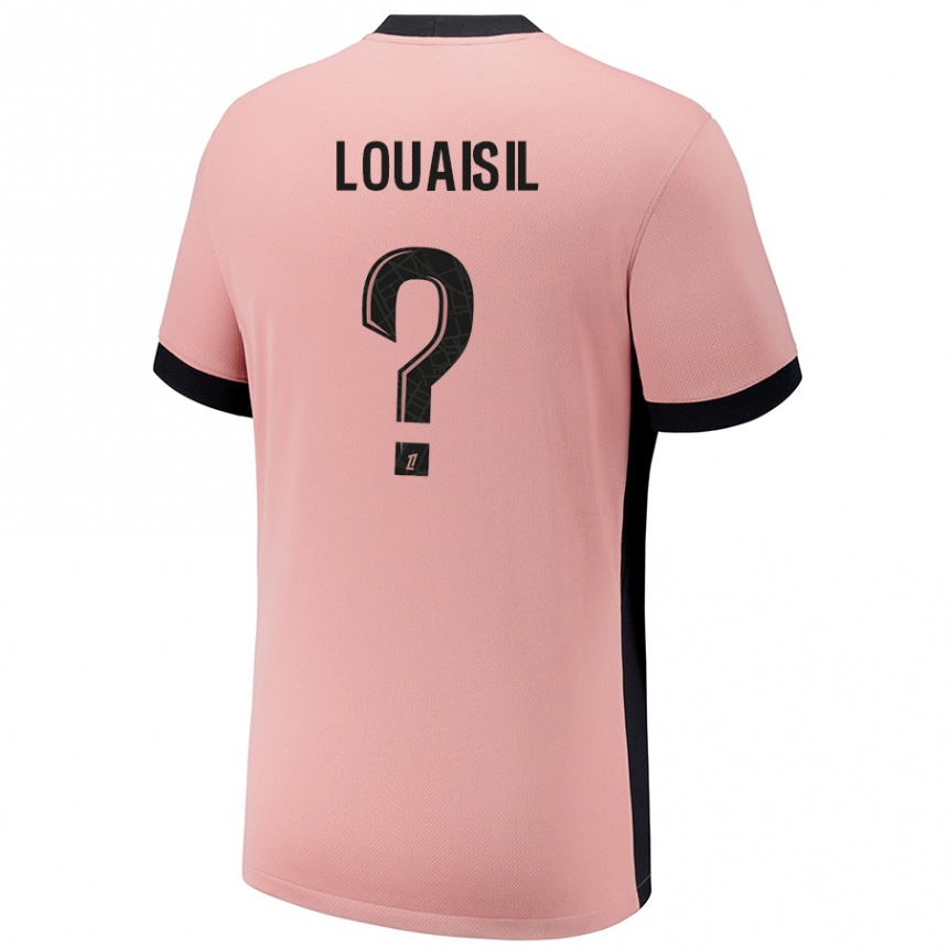 Enfant Football Maillot Kévin Louaisil #0 Rouille Rose Troisieme 2024/25