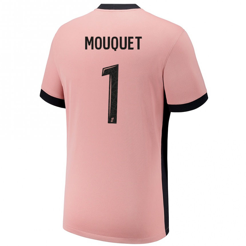 Enfant Football Maillot Louis Mouquet #1 Rouille Rose Troisieme 2024/25