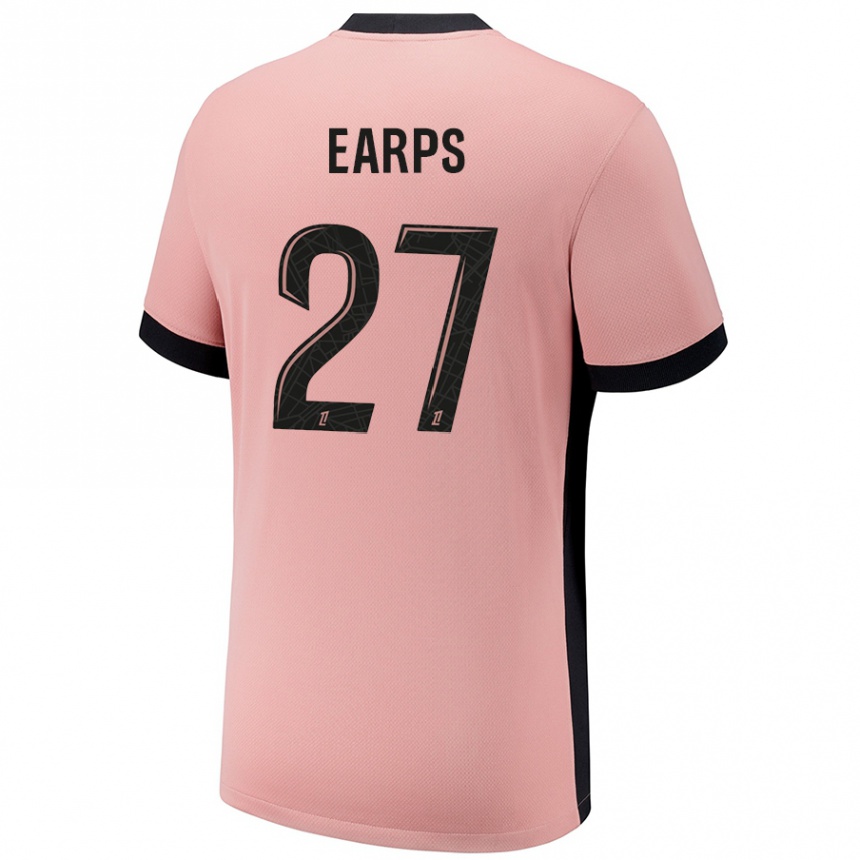 Enfant Football Maillot Mary Earps #27 Rouille Rose Troisieme 2024/25