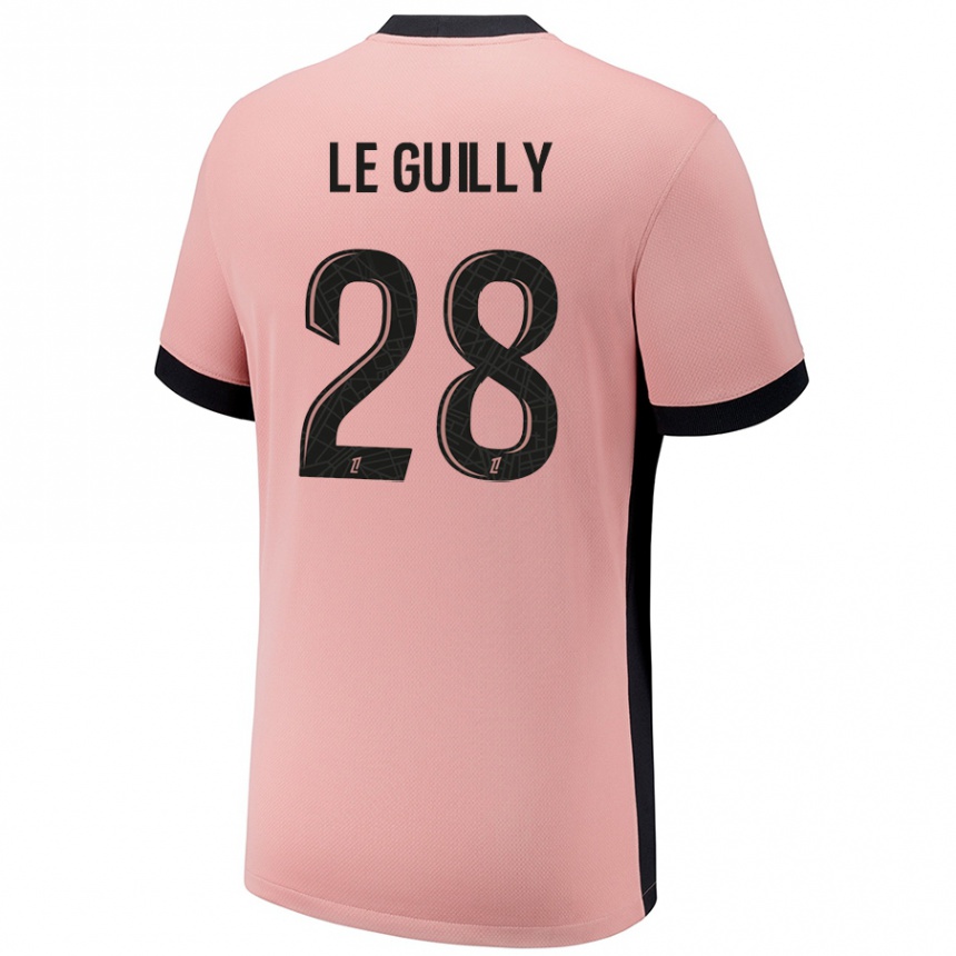 Enfant Football Maillot Jade Le Guilly #28 Rouille Rose Troisieme 2024/25