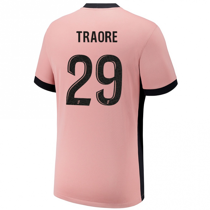 Enfant Football Maillot Manssita Traoré #29 Rouille Rose Troisieme 2024/25