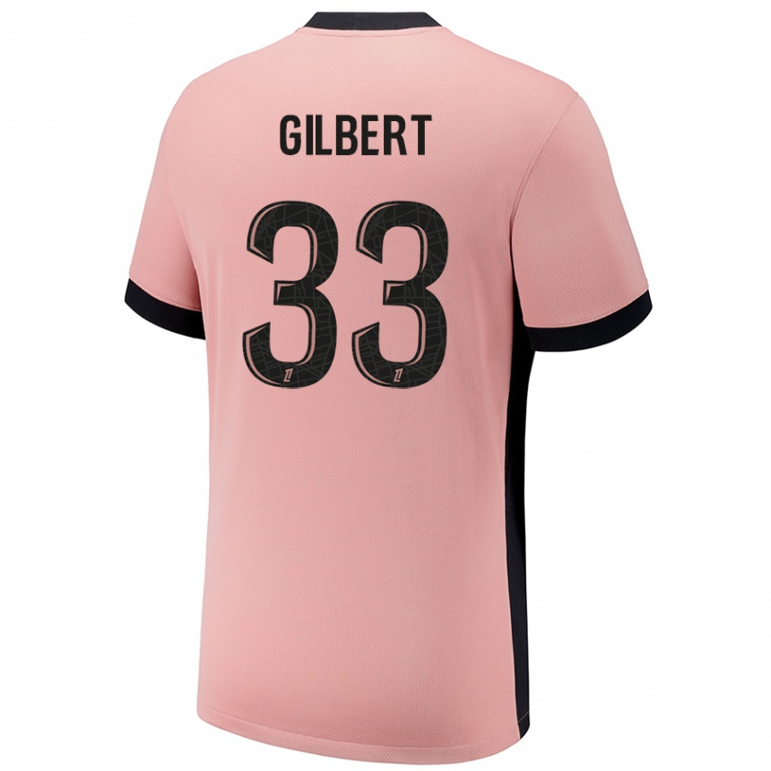 Enfant Football Maillot Tara Elimbi Gilbert #33 Rouille Rose Troisieme 2024/25