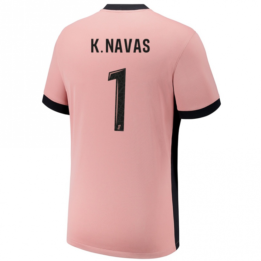 Enfant Football Maillot Keylor Navas #1 Rouille Rose Troisieme 2024/25