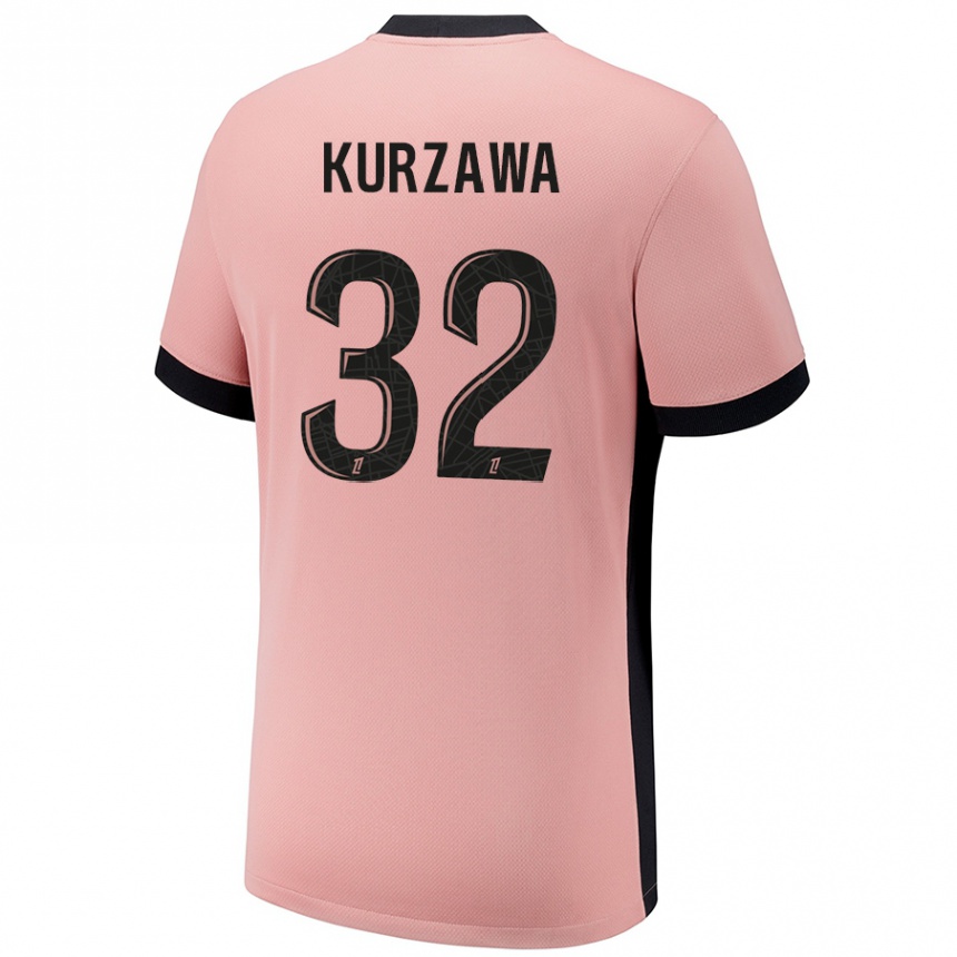 Enfant Football Maillot Layvin Kurzawa #32 Rouille Rose Troisieme 2024/25