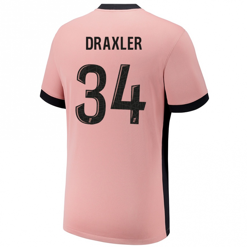 Enfant Football Maillot Julian Draxler #34 Rouille Rose Troisieme 2024/25