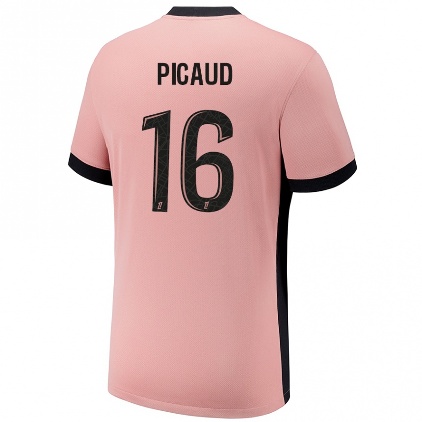 Enfant Football Maillot Constance Picaud #16 Rouille Rose Troisieme 2024/25