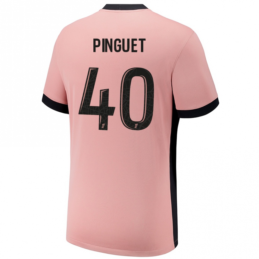 Enfant Football Maillot Alice Pinguet #40 Rouille Rose Troisieme 2024/25