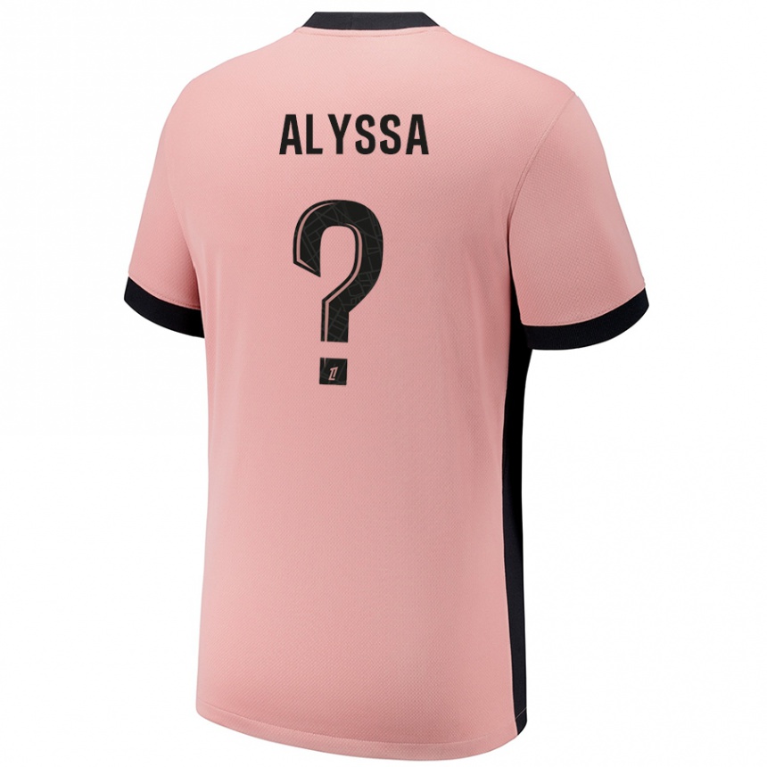 Enfant Football Maillot Alyssa Fernandes #0 Rouille Rose Troisieme 2024/25