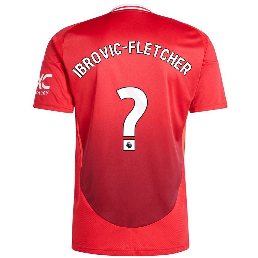 Homme Football Maillot Edward Ibrovic-Fletcher #0 Rouge Vif Tenues Domicile 2024/25