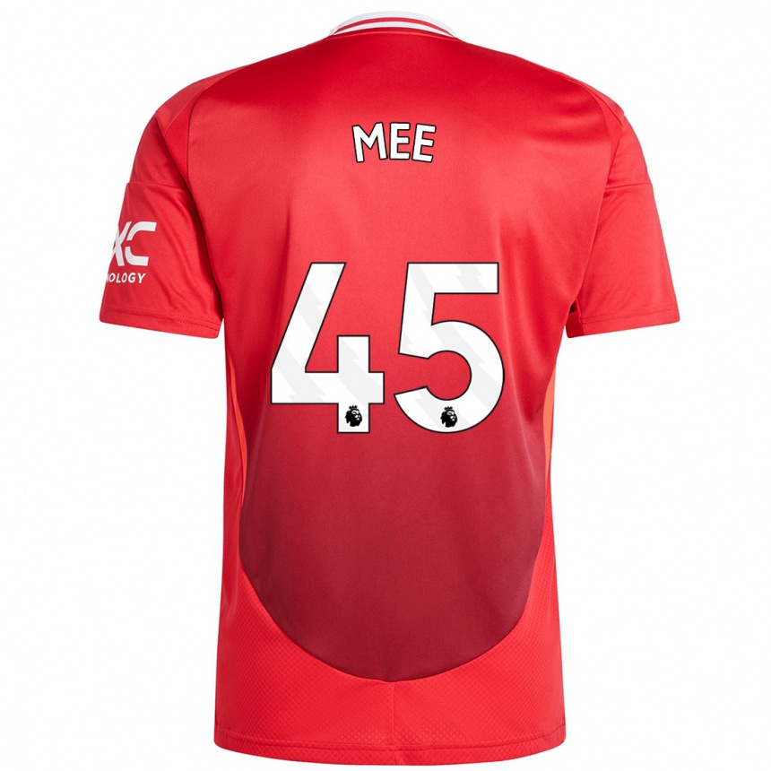 Homme Football Maillot Dermot Mee #45 Rouge Vif Tenues Domicile 2024/25