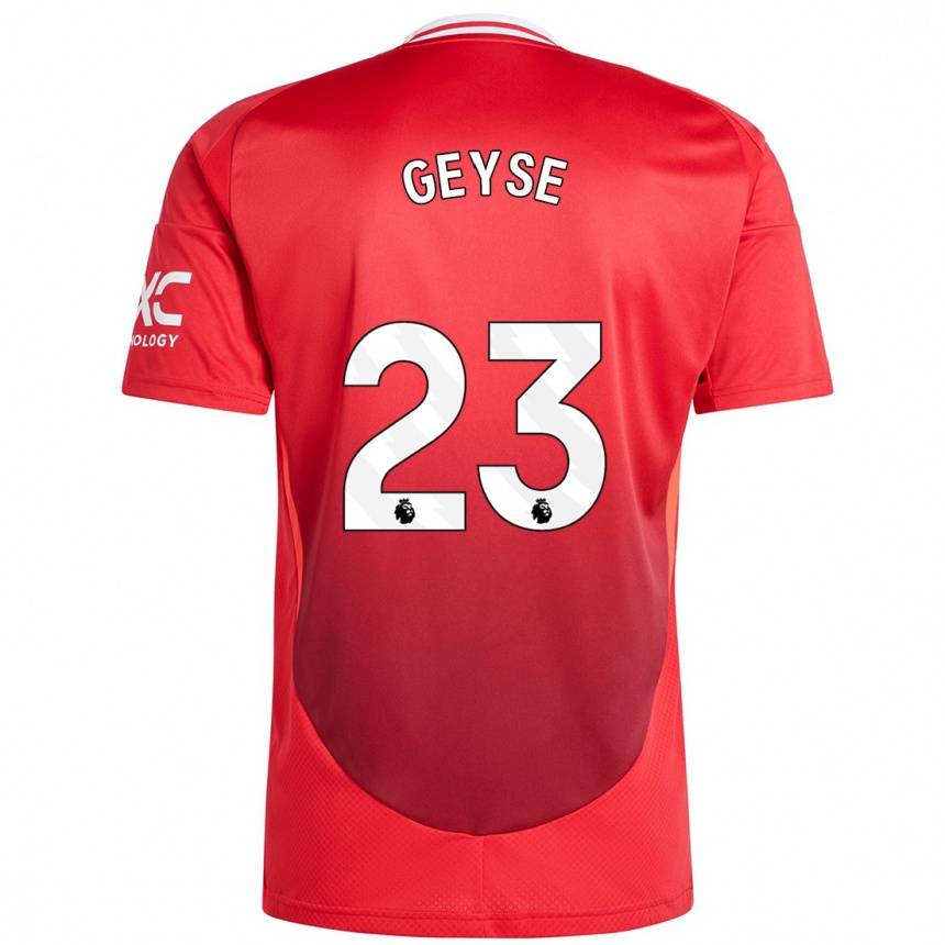 Homme Football Maillot Geyse #23 Rouge Vif Tenues Domicile 2024/25