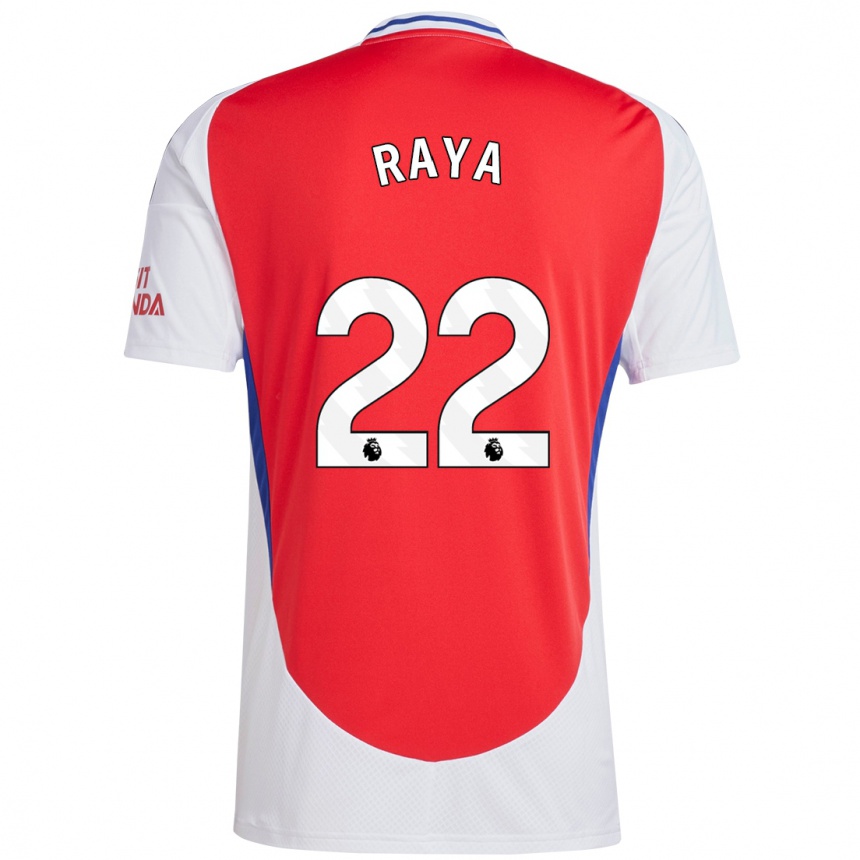 Homme Football Maillot David Raya #22 Rouge Blanc Tenues Domicile 2024/25