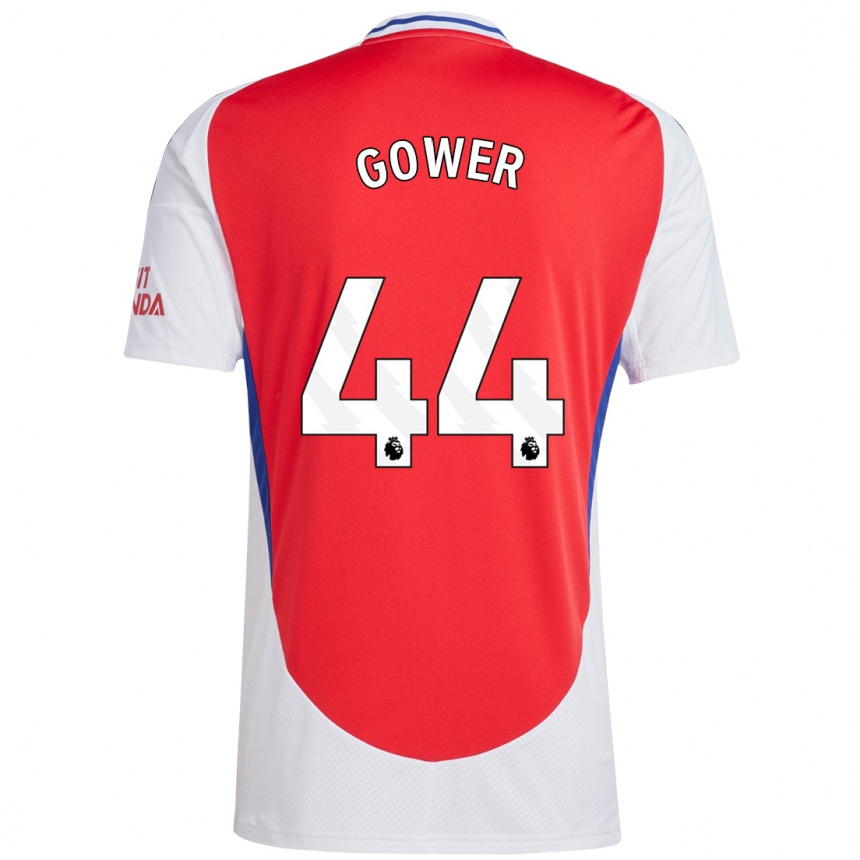 Homme Football Maillot Jimi Gower #44 Rouge Blanc Tenues Domicile 2024/25