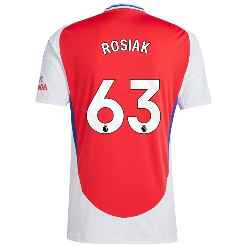 Homme Football Maillot Michal Rosiak #63 Rouge Blanc Tenues Domicile 2024/25