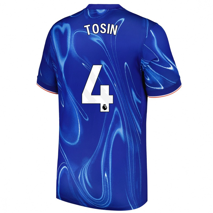 Homme Football Maillot Tosin Adarabioyo #4 Bleu Blanc Tenues Domicile 2024/25