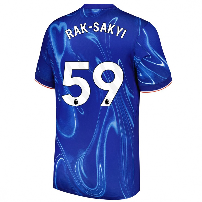 Homme Football Maillot Sam Rak-Sakyi #59 Bleu Blanc Tenues Domicile 2024/25