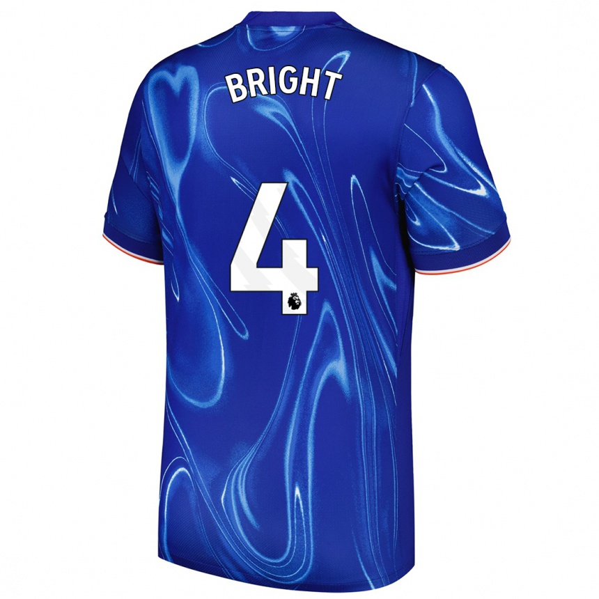 Homme Football Maillot Millie Bright #4 Bleu Blanc Tenues Domicile 2024/25