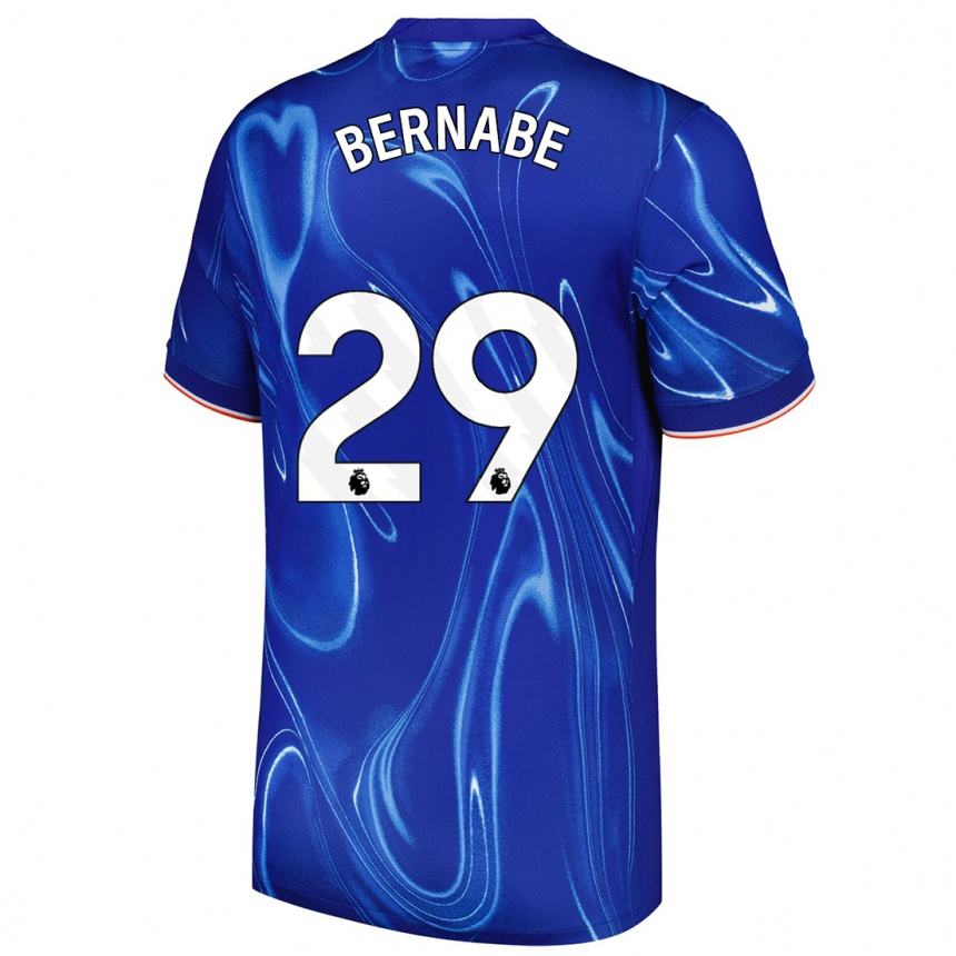 Homme Football Maillot Alejandra Bernabé #29 Bleu Blanc Tenues Domicile 2024/25