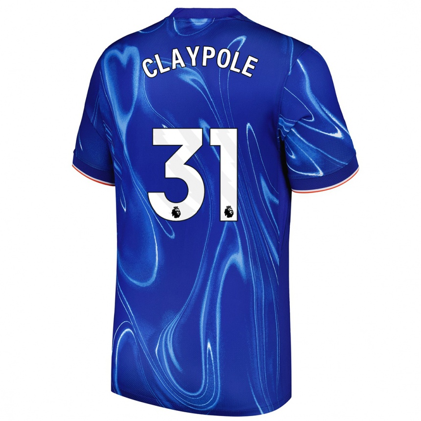 Homme Football Maillot Aimee Claypole #31 Bleu Blanc Tenues Domicile 2024/25