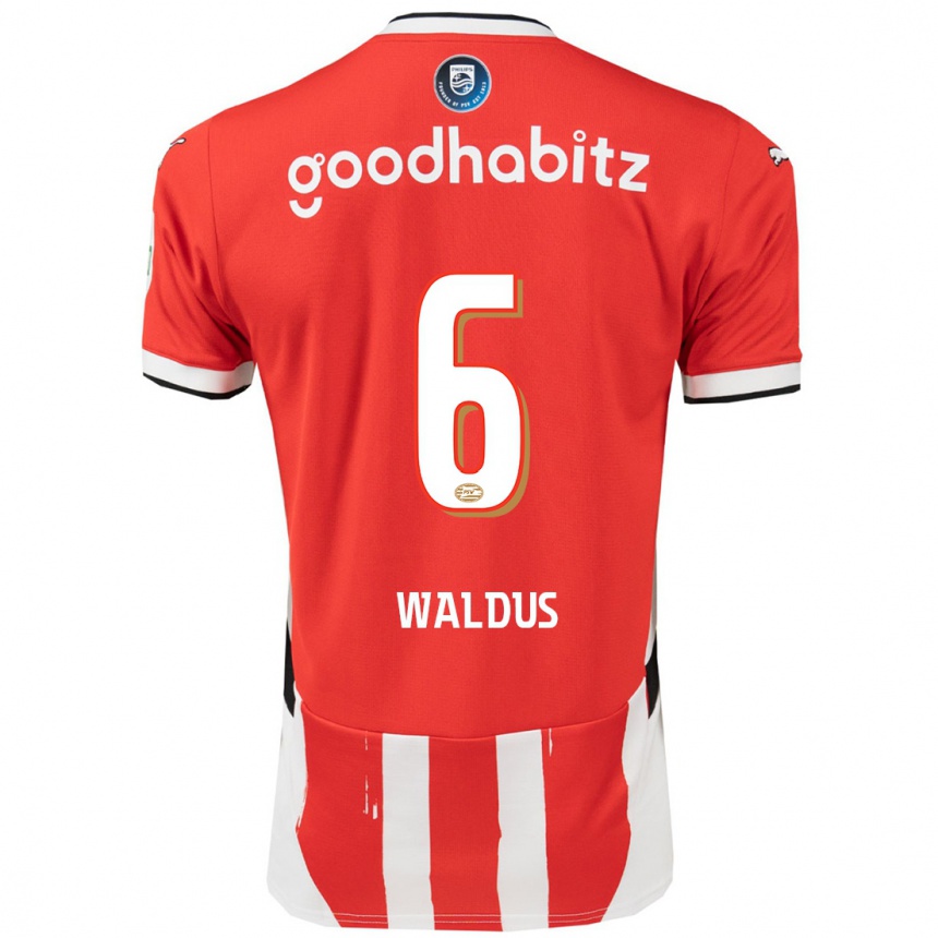 Homme Football Maillot Maruschka Waldus #6 Rouge Blanc Tenues Domicile 2024/25