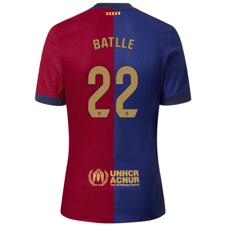 Homme Football Maillot Ona Batlle #22 Bleu Rouge Tenues Domicile 2024/25