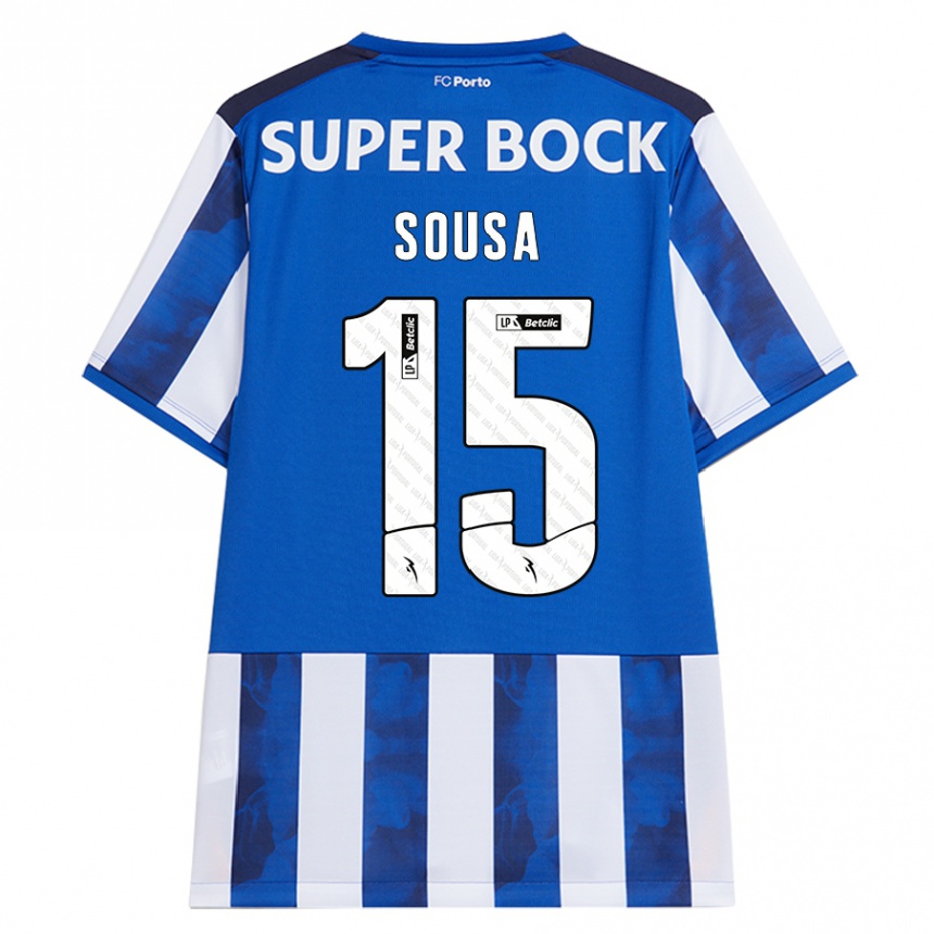 Homme Football Maillot Vasco Sousa #15 Bleu Blanc Tenues Domicile 2024/25