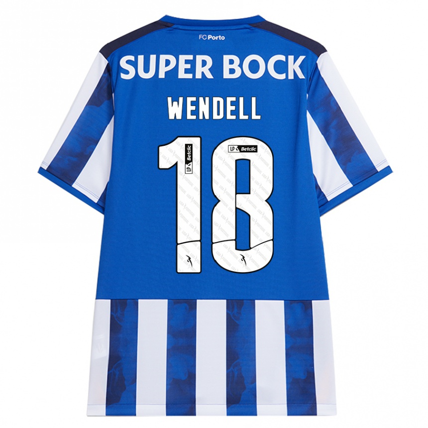 Homme Football Maillot Wendell #18 Bleu Blanc Tenues Domicile 2024/25