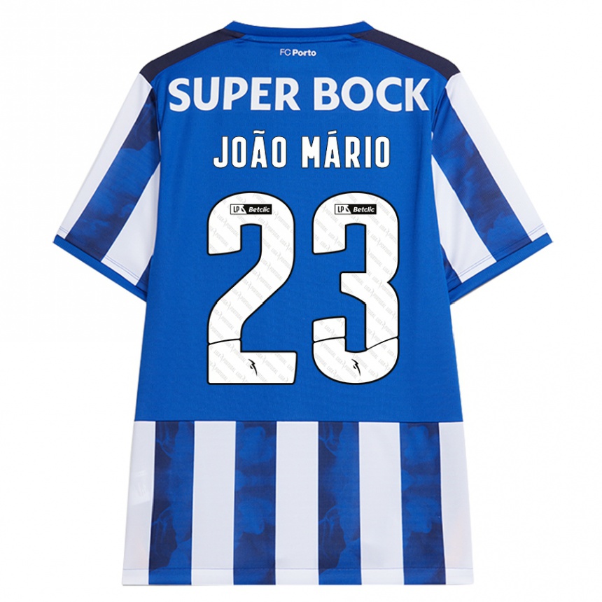 Homme Football Maillot Joao Mario #23 Bleu Blanc Tenues Domicile 2024/25