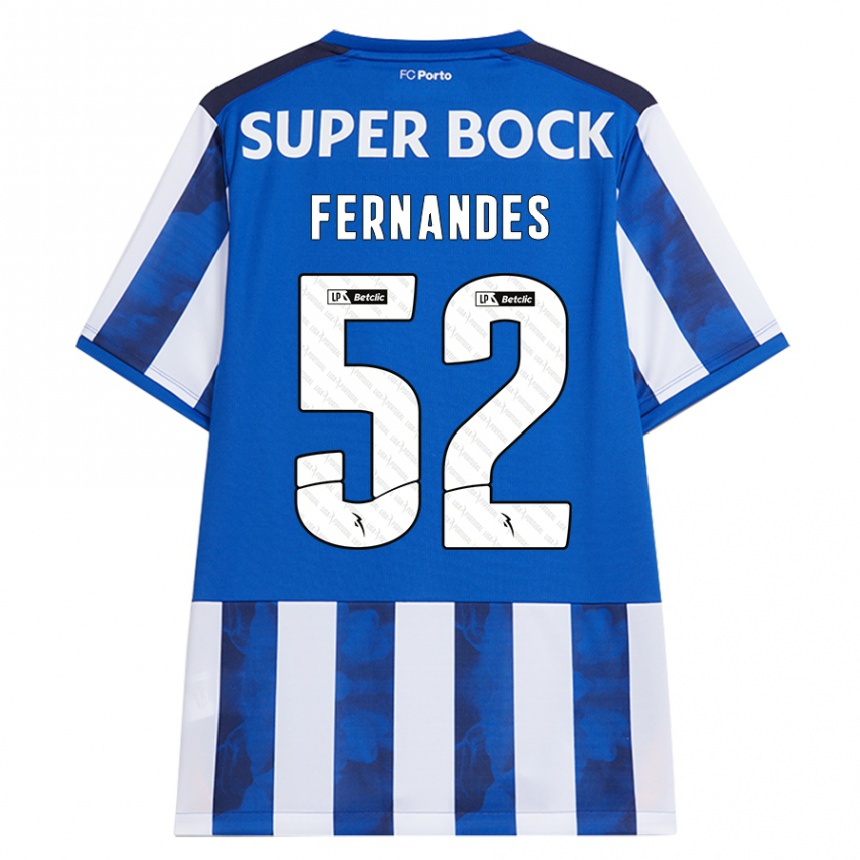 Homme Football Maillot Martim Fernandes #52 Bleu Blanc Tenues Domicile 2024/25