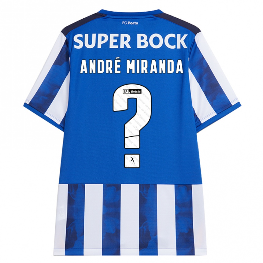 Homme Football Maillot André Miranda #0 Bleu Blanc Tenues Domicile 2024/25