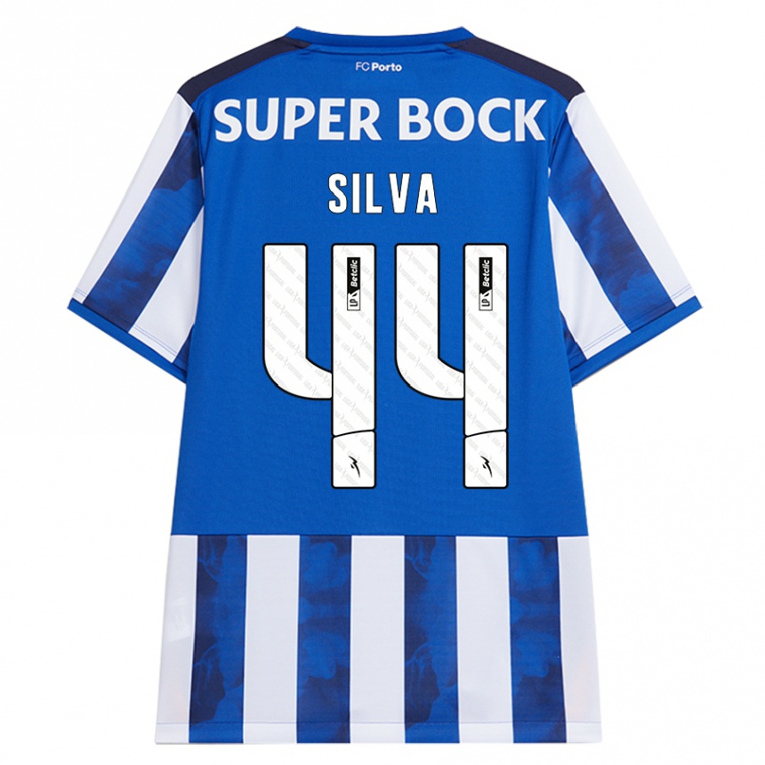 Homme Football Maillot Felipe Silva #44 Bleu Blanc Tenues Domicile 2024/25